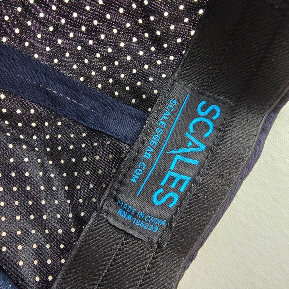 Scales Gear Hat Mens One Size Navy Red Baseball Cap Adjustable Fishing Marlin - Picture 7 of 7